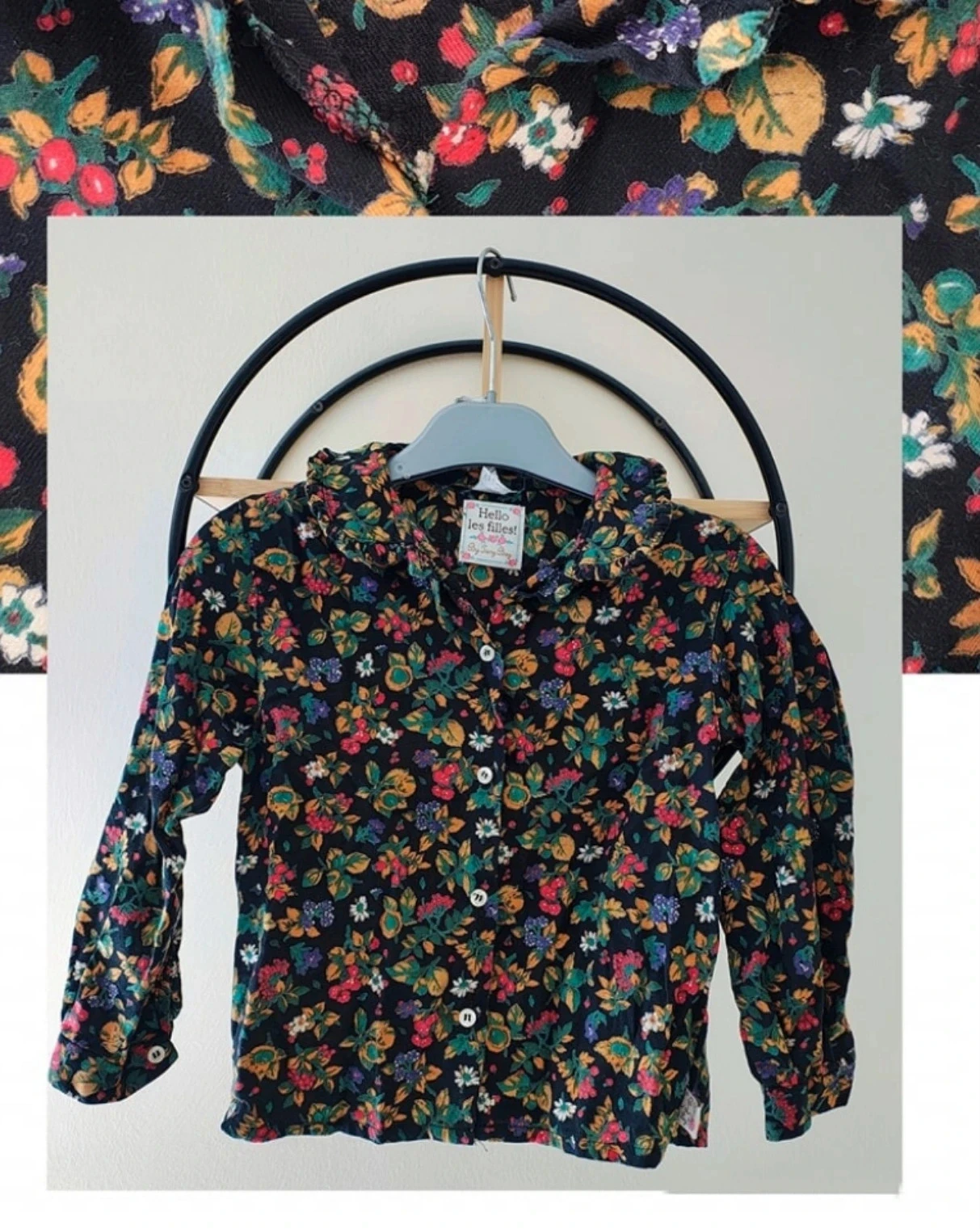 5-6 ans chemise hello les filles